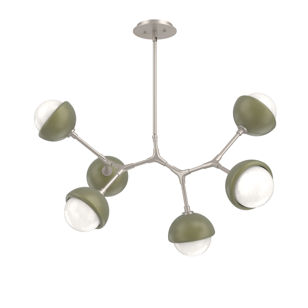 Cabochon Linear Suspension Light Billiard Light Beige Silver