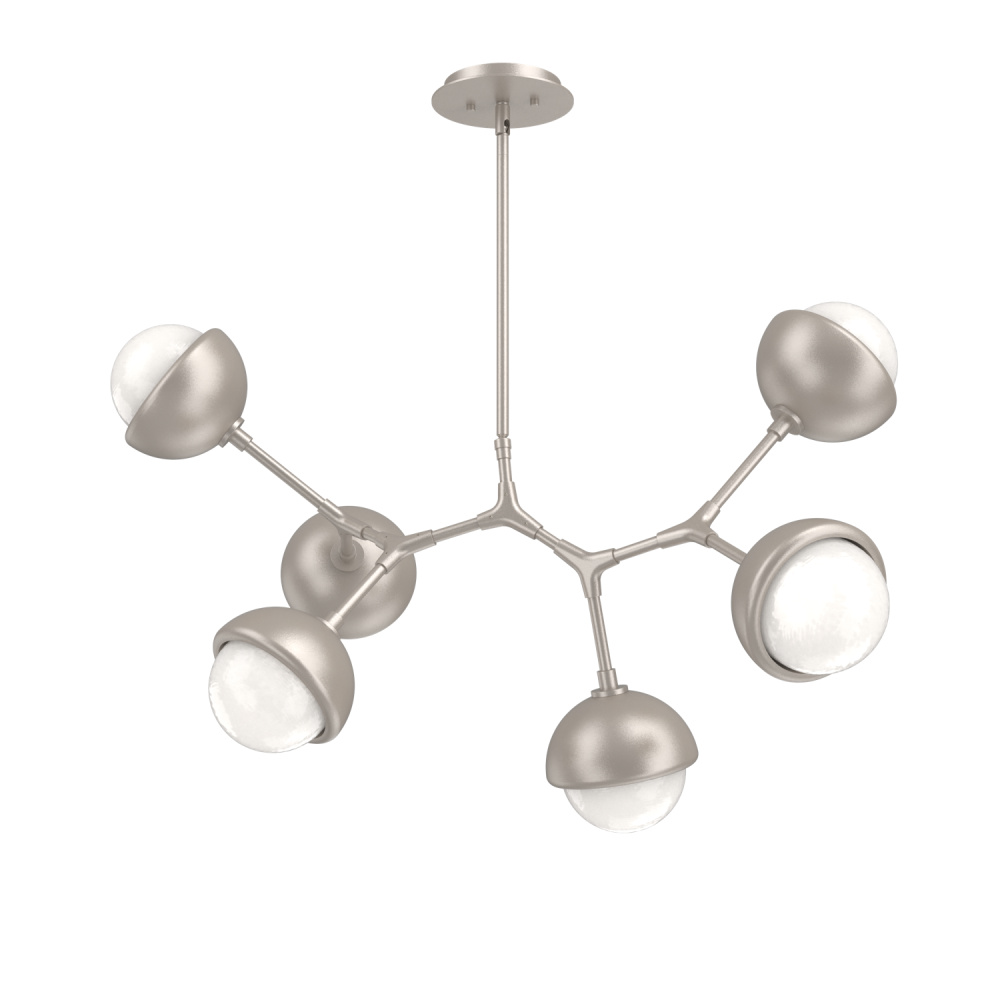 Cabochon Linear Suspension Light Billiard Light Beige Silver