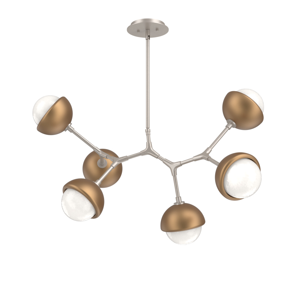 Cabochon Linear Suspension Light Billiard Light Beige Silver