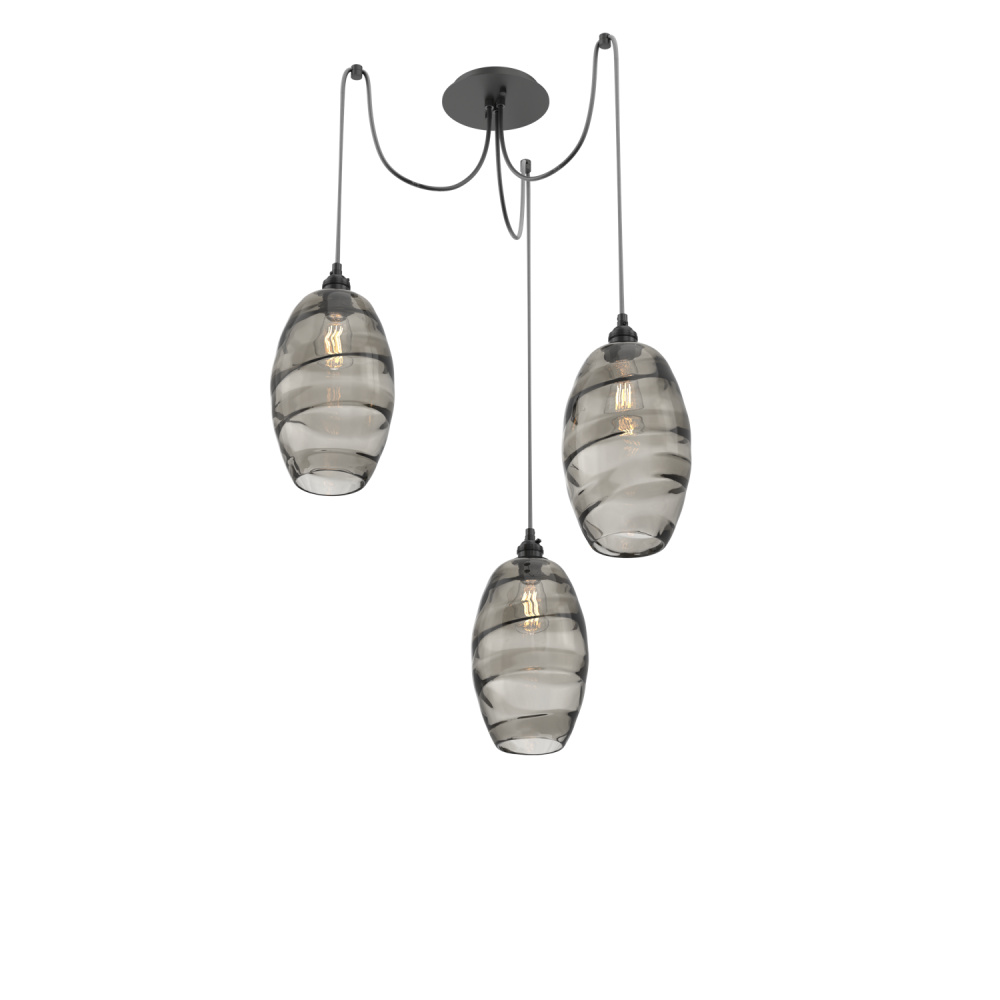 Ellisse Round 3pc Swag Multi-Pendant