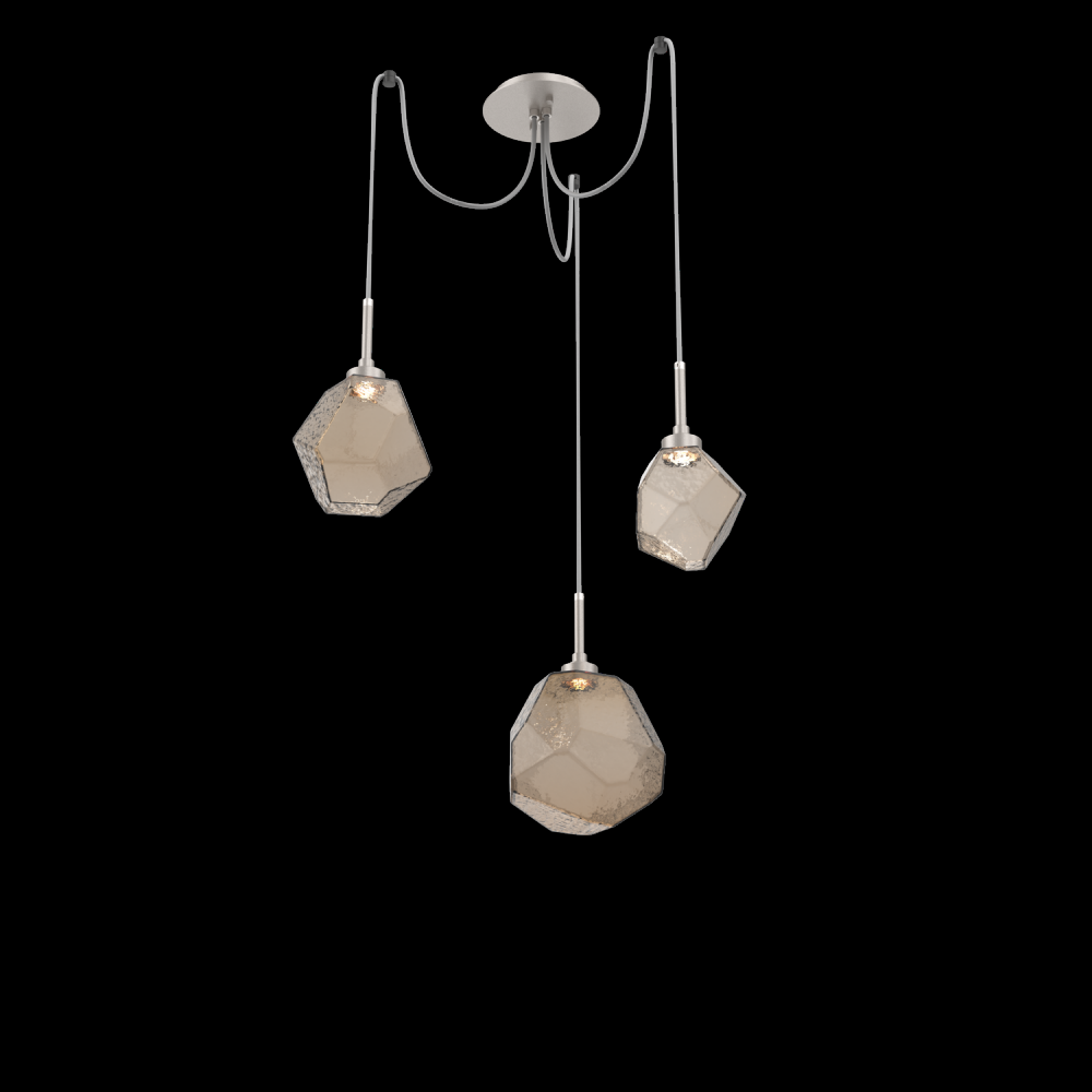 Gem Round 3pc Swag Multi-Pendant