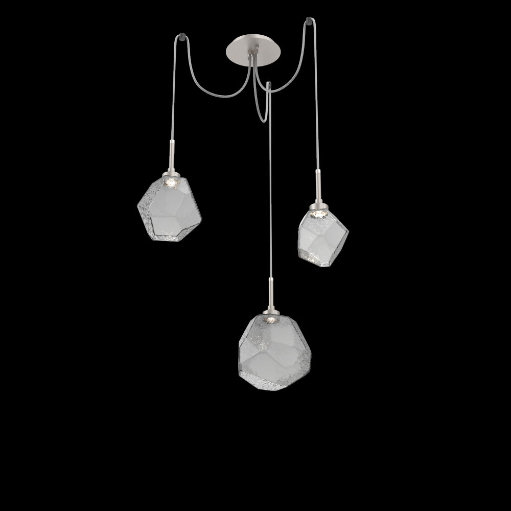 Gem Round 3pc Swag Multi-Pendant