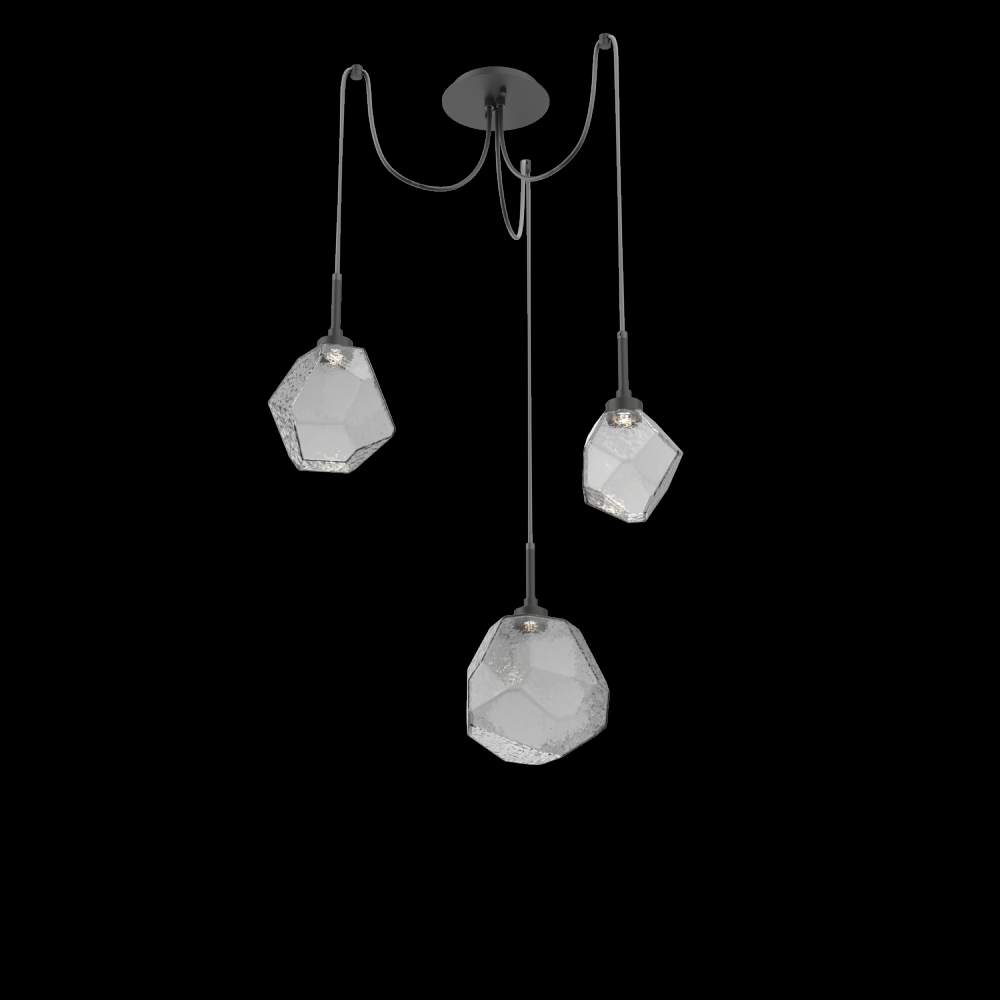 Gem Round 3pc Swag Multi-Pendant