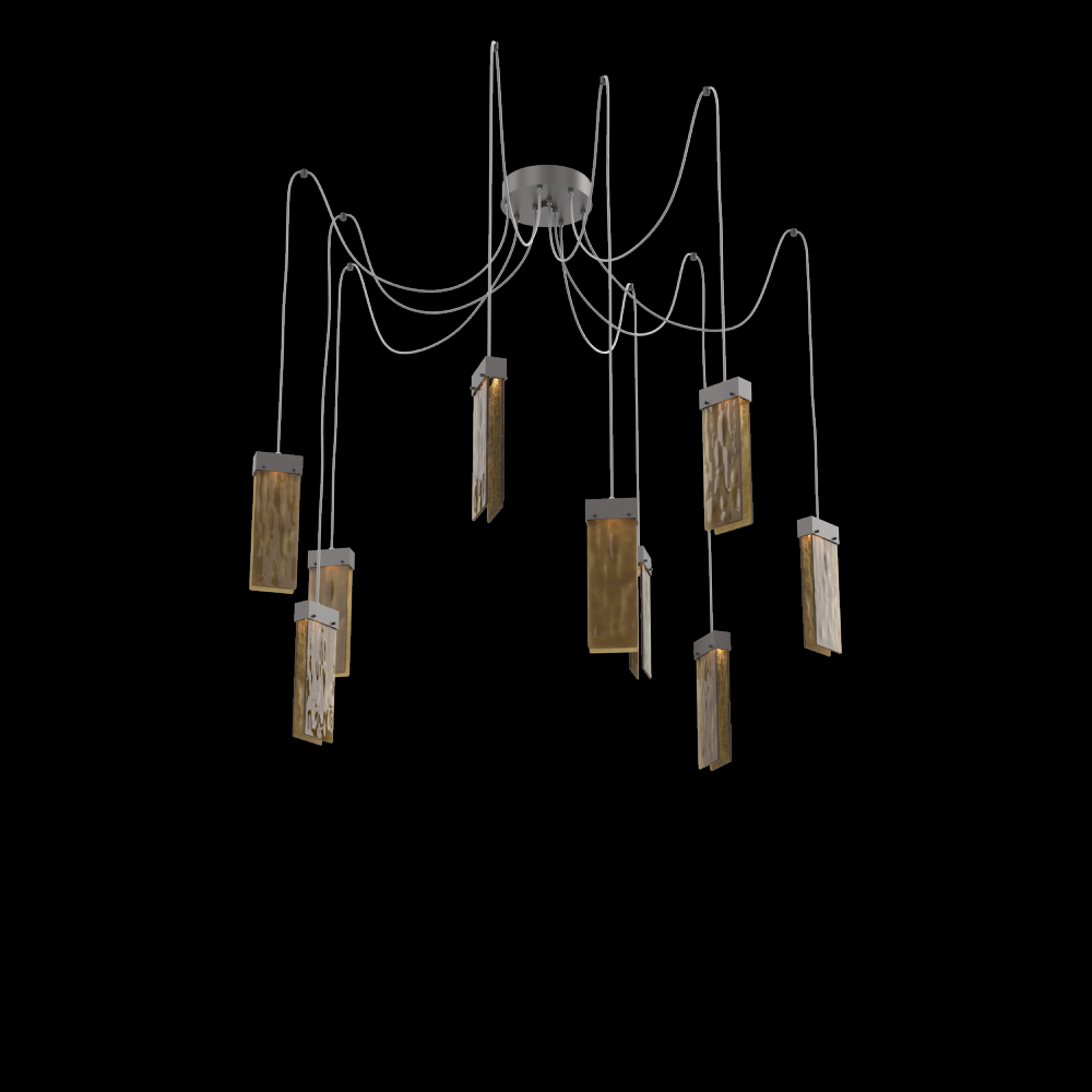Parallel Round 9pc Swag Multi-Pendant