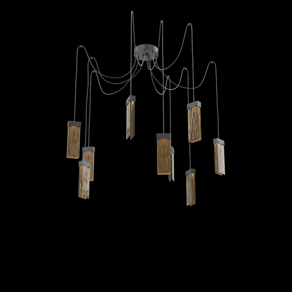 Parallel Round 9pc Swag Multi-Pendant