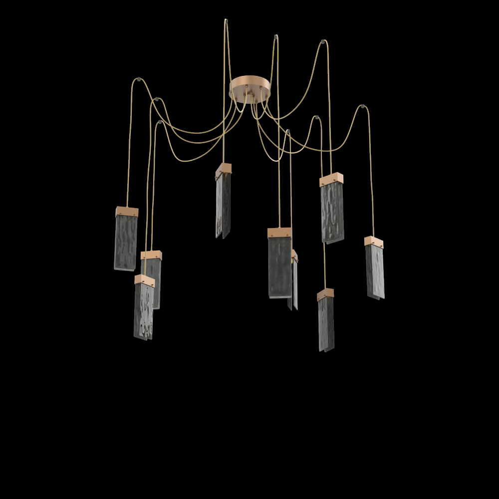 Parallel Round 9pc Swag Multi-Pendant