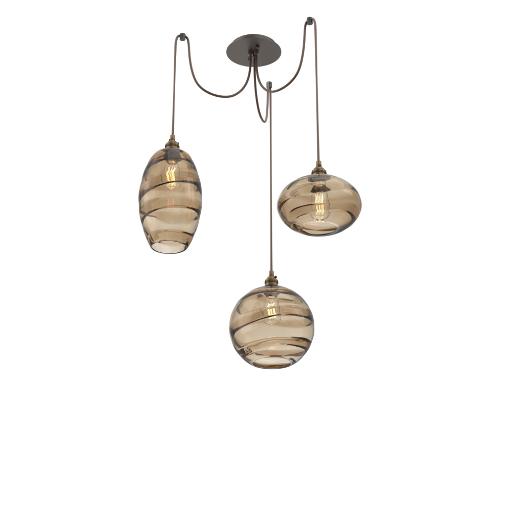 Misto Round 3pc Swag Multi-Pendant