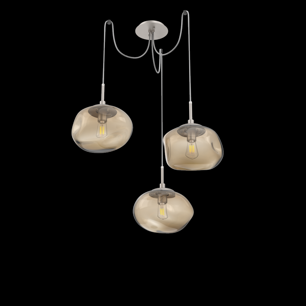 Nova Round 3pc Swag Multi-Pendant (Bulb)