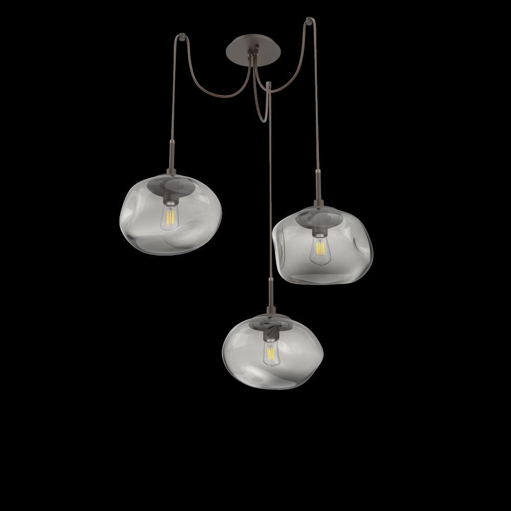 Nova Round 3pc Swag Multi-Pendant (Bulb)