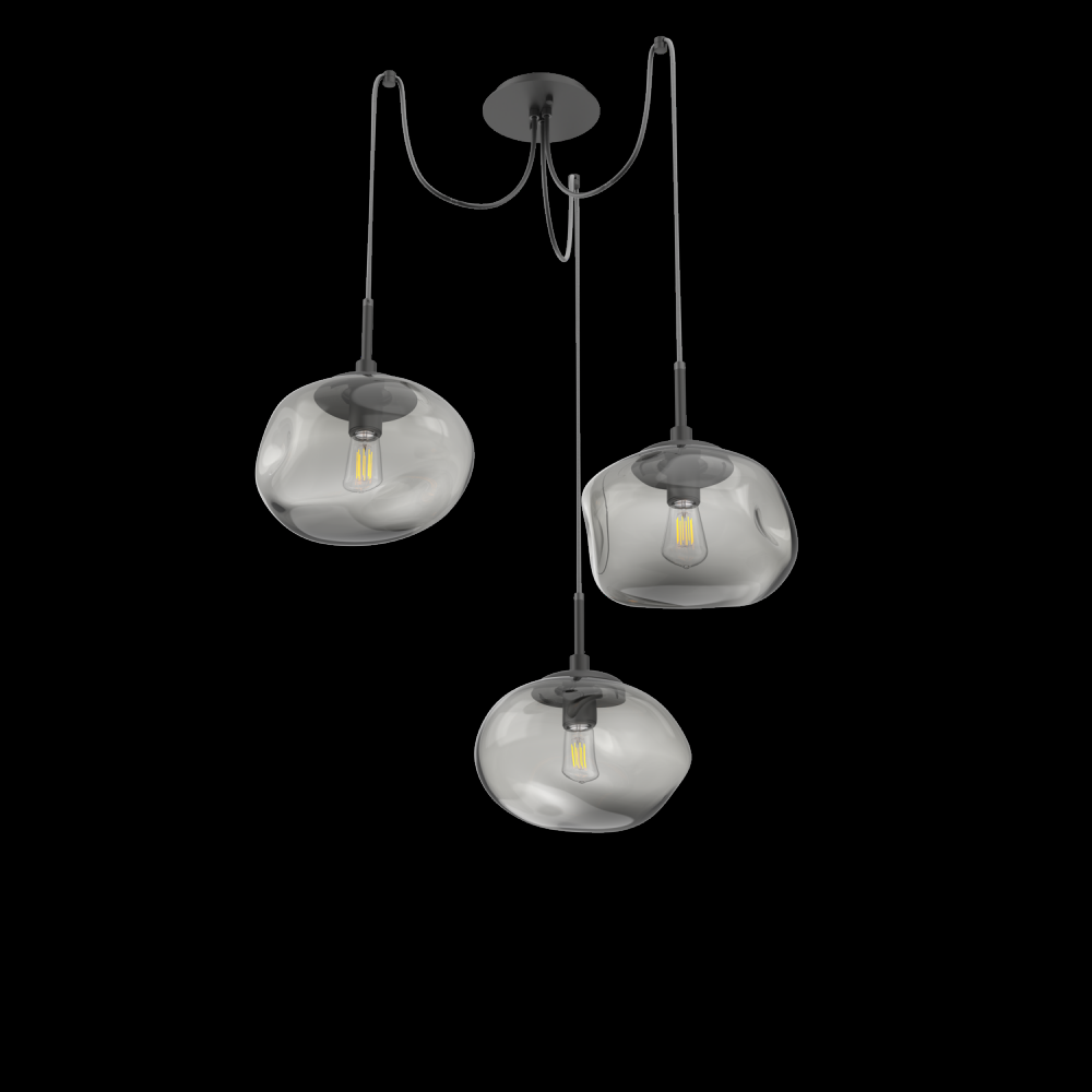 Nova Round 3pc Swag Multi-Pendant (Bulb)