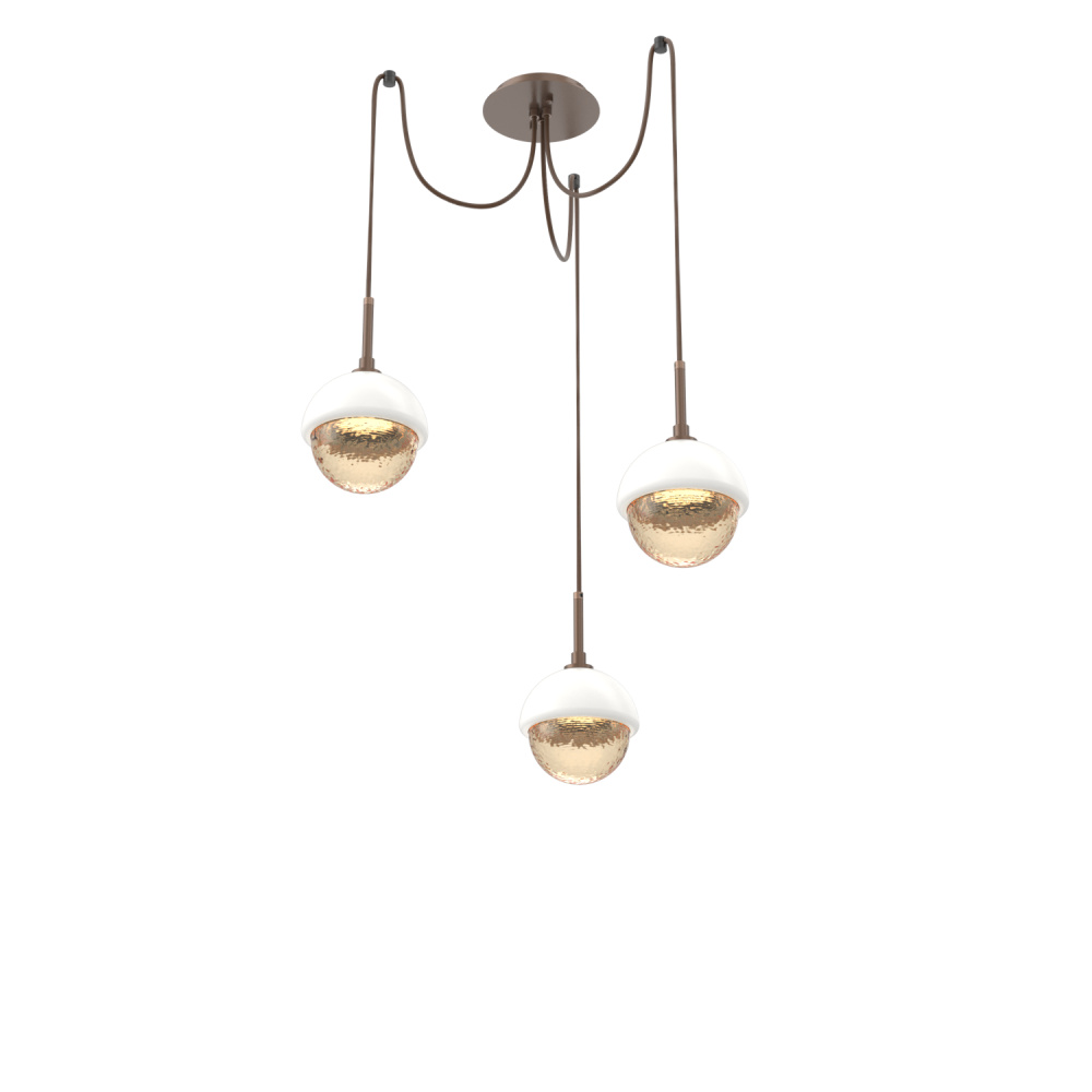 Cabochon Round 3pc Swag Multi-Pendant