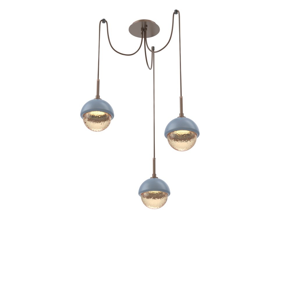 Cabochon Round 3pc Swag Multi-Pendant