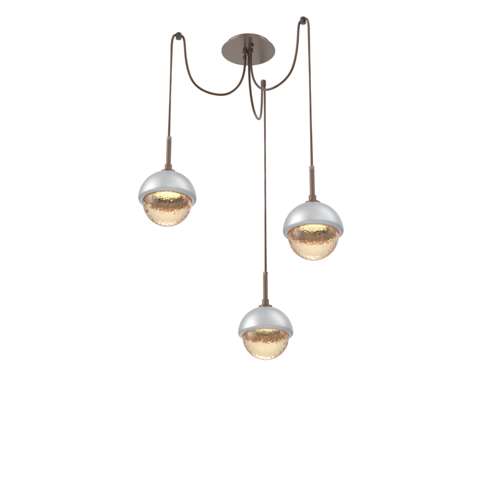 Cabochon Round 3pc Swag Multi-Pendant