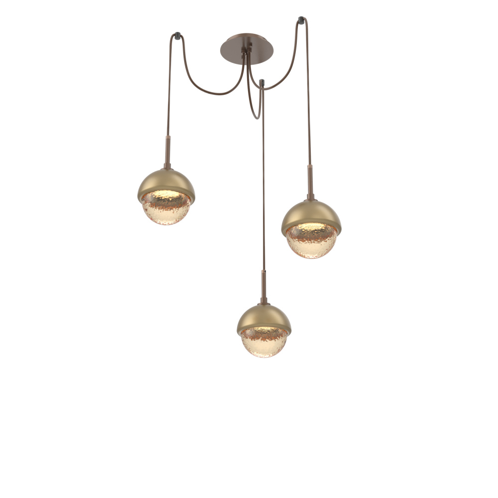 Cabochon Round 3pc Swag Multi-Pendant