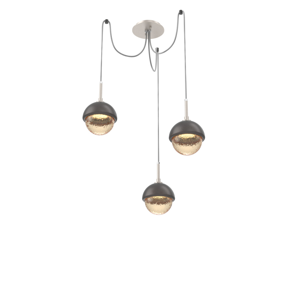 Cabochon Round 3pc Swag Multi-Pendant