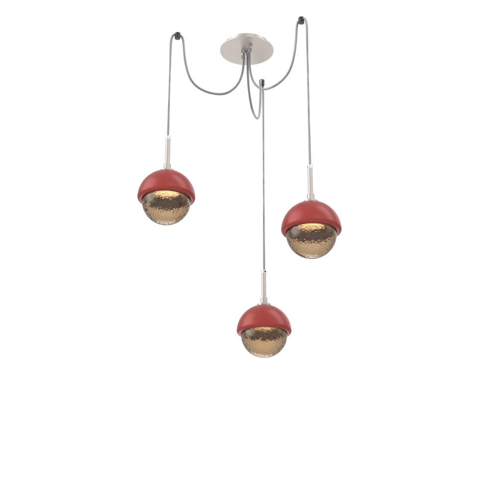 Cabochon Round 3pc Swag Multi-Pendant