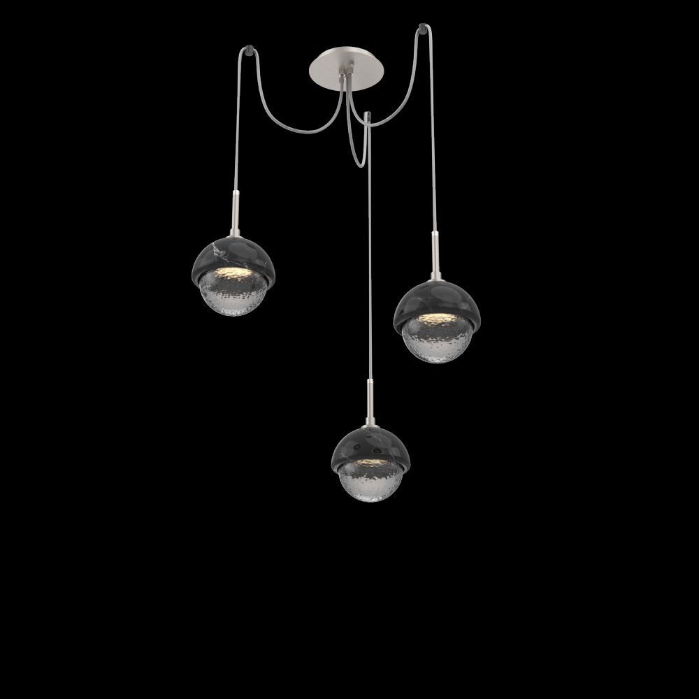 Cabochon Round 3pc Swag Multi-Pendant