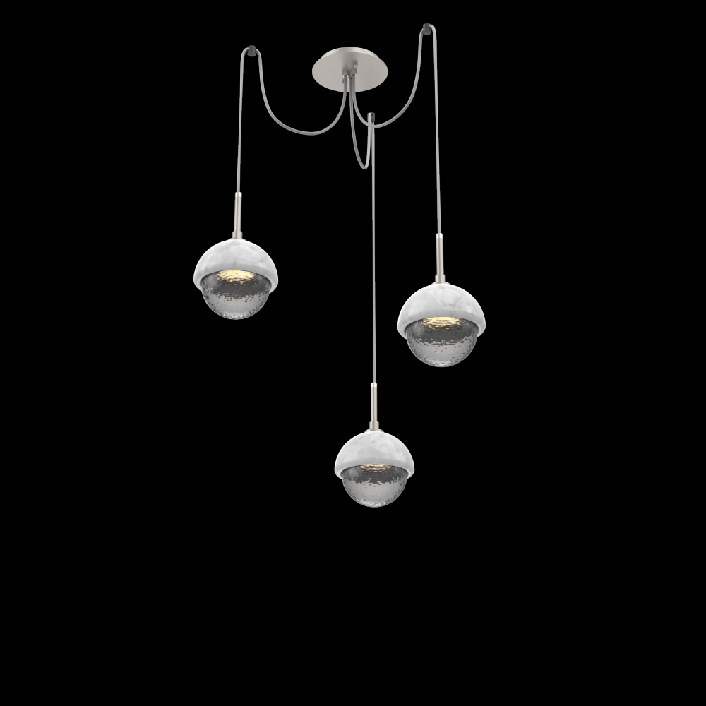 Cabochon Round 3pc Swag Multi-Pendant