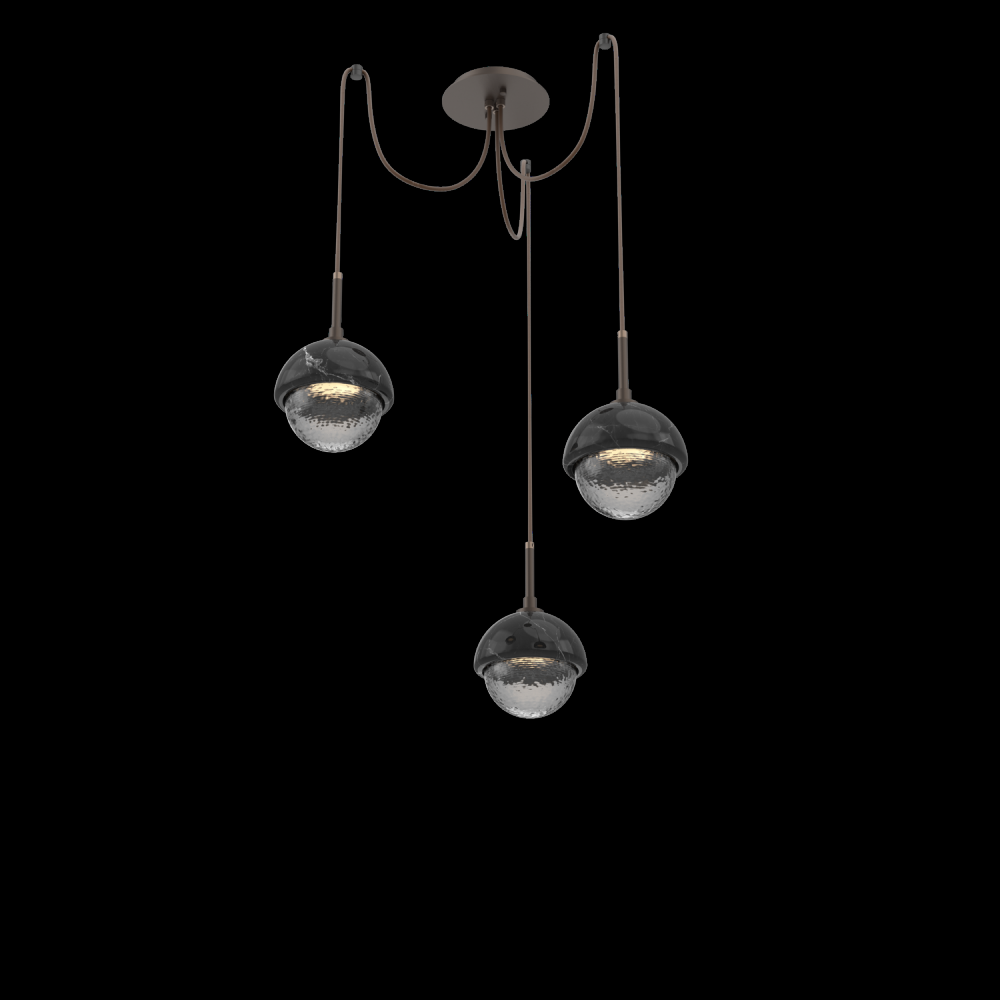 Cabochon Round 3pc Swag Multi-Pendant