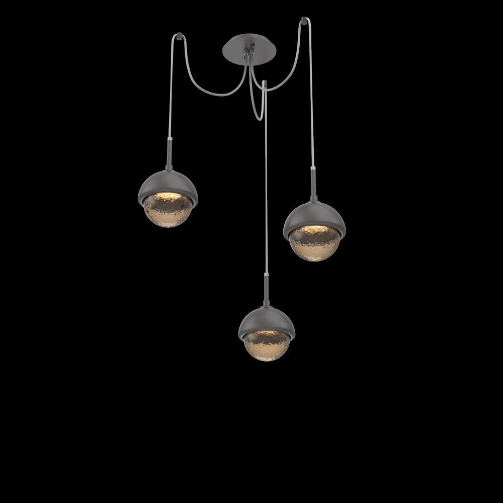 Cabochon Round 3pc Swag Multi-Pendant