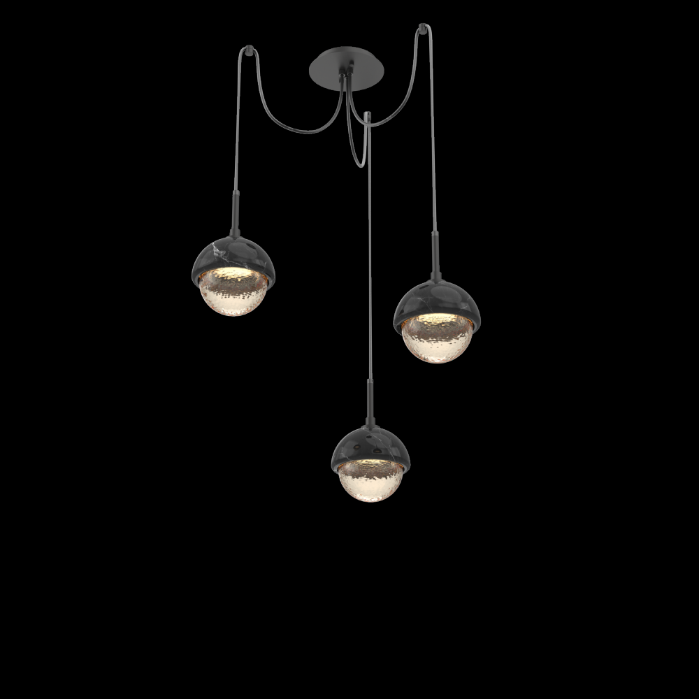 Cabochon Round 3pc Swag Multi-Pendant