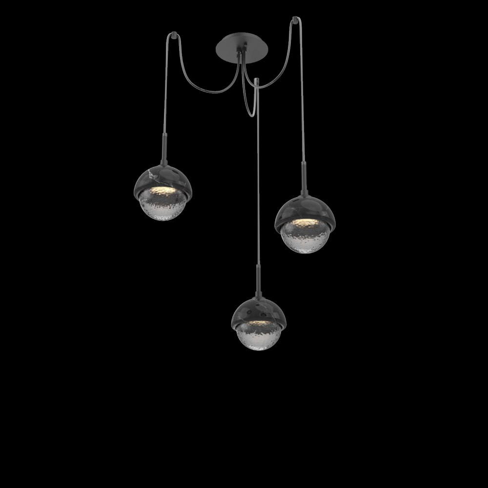 Cabochon Round 3pc Swag Multi-Pendant