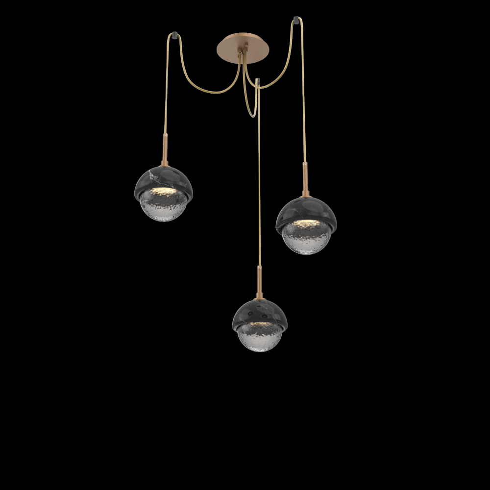 Cabochon Round 3pc Swag Multi-Pendant