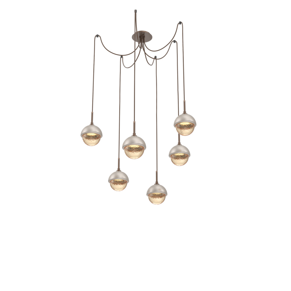 Cabochon Round 6pc Swag Multi-Pendant