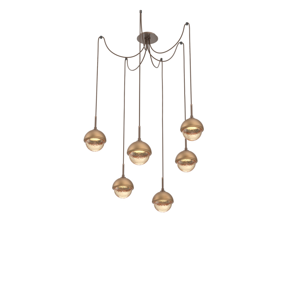 Cabochon Round 6pc Swag Multi-Pendant