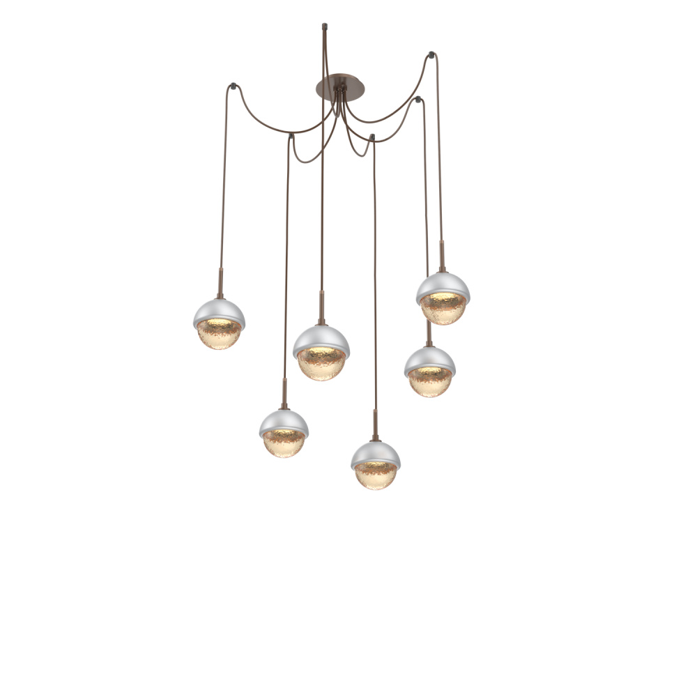 Cabochon Round 6pc Swag Multi-Pendant