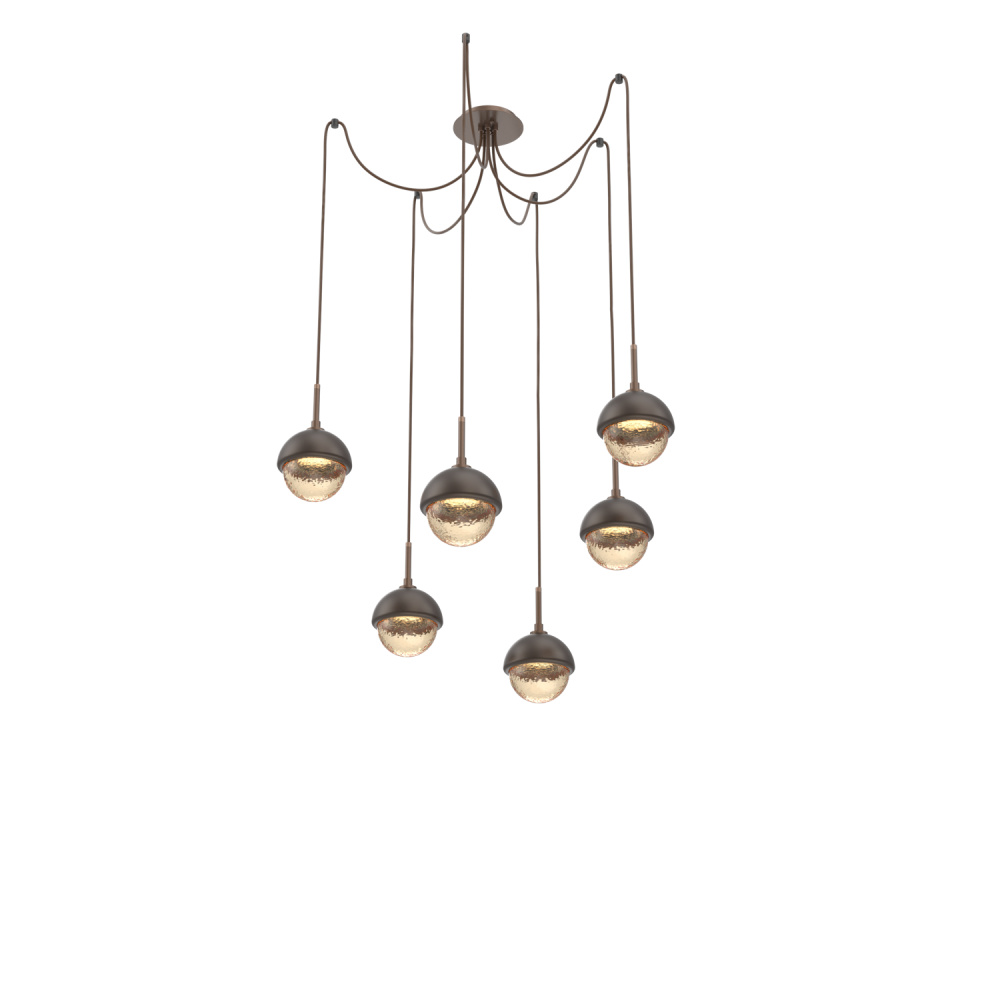 Cabochon Round 6pc Swag Multi-Pendant