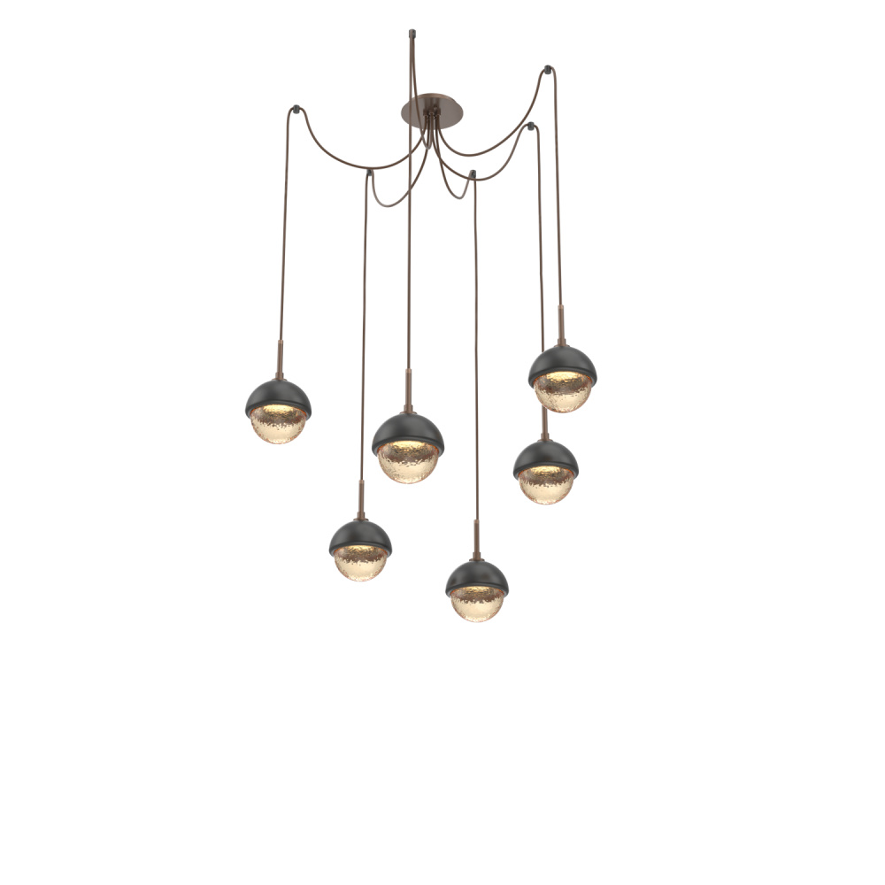 Cabochon Round 6pc Swag Multi-Pendant