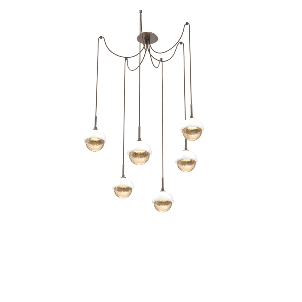 Cabochon Round 6pc Swag Multi-Pendant