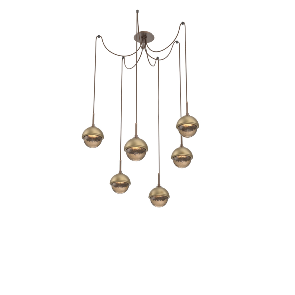 Cabochon Round 6pc Swag Multi-Pendant