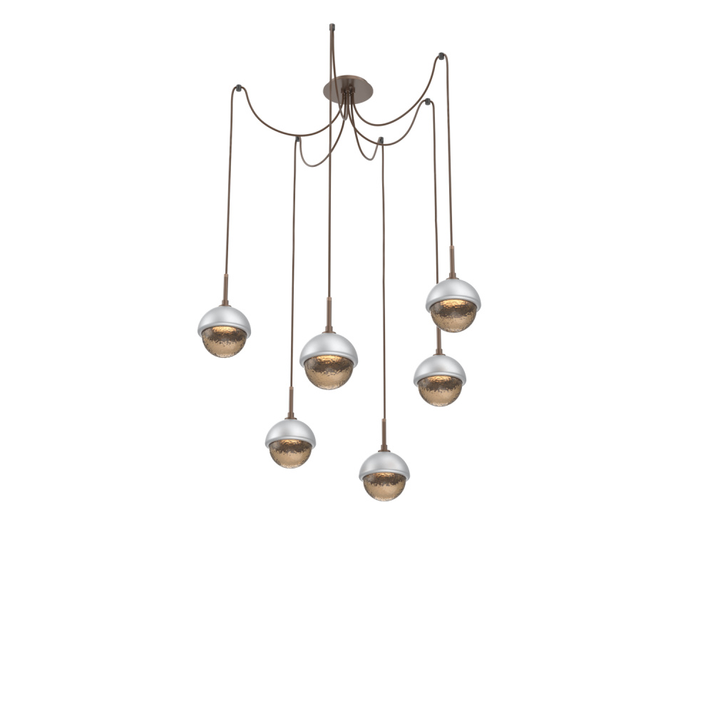 Cabochon Round 6pc Swag Multi-Pendant