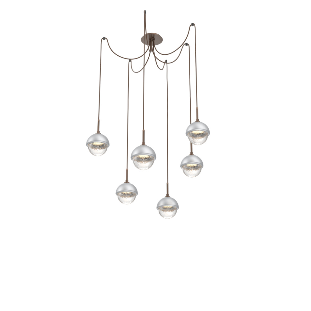 Cabochon Round 6pc Swag Multi-Pendant