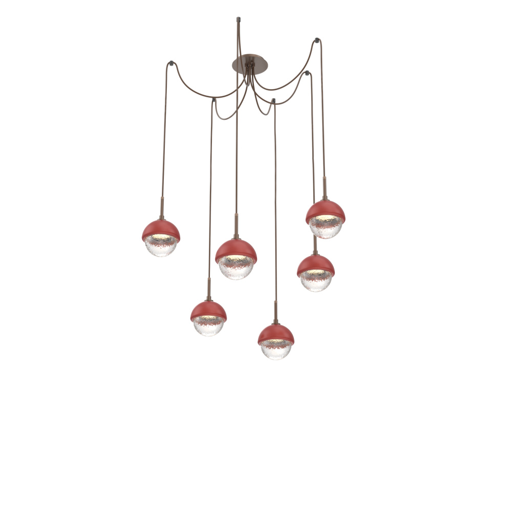 Cabochon Round 6pc Swag Multi-Pendant