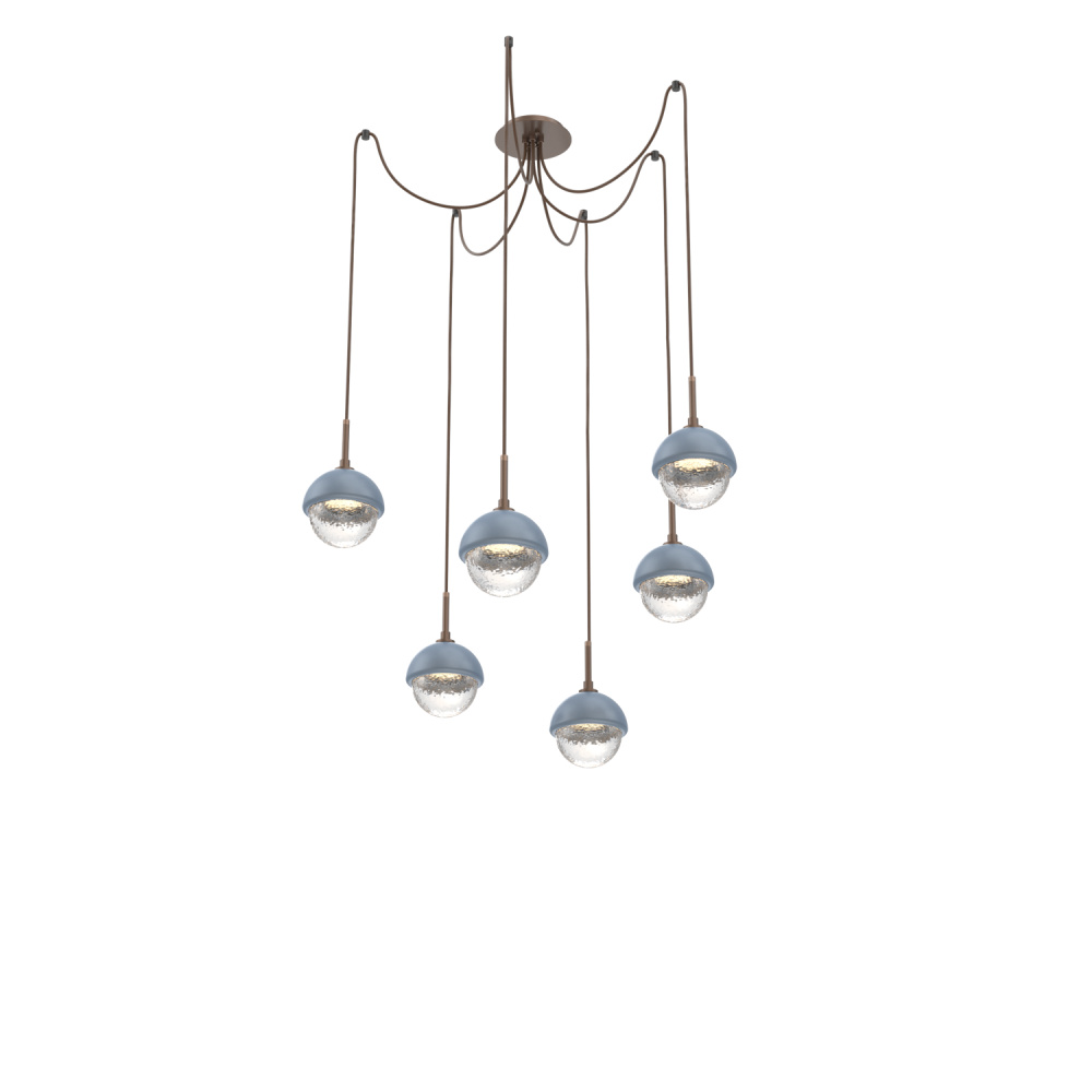 Cabochon Round 6pc Swag Multi-Pendant