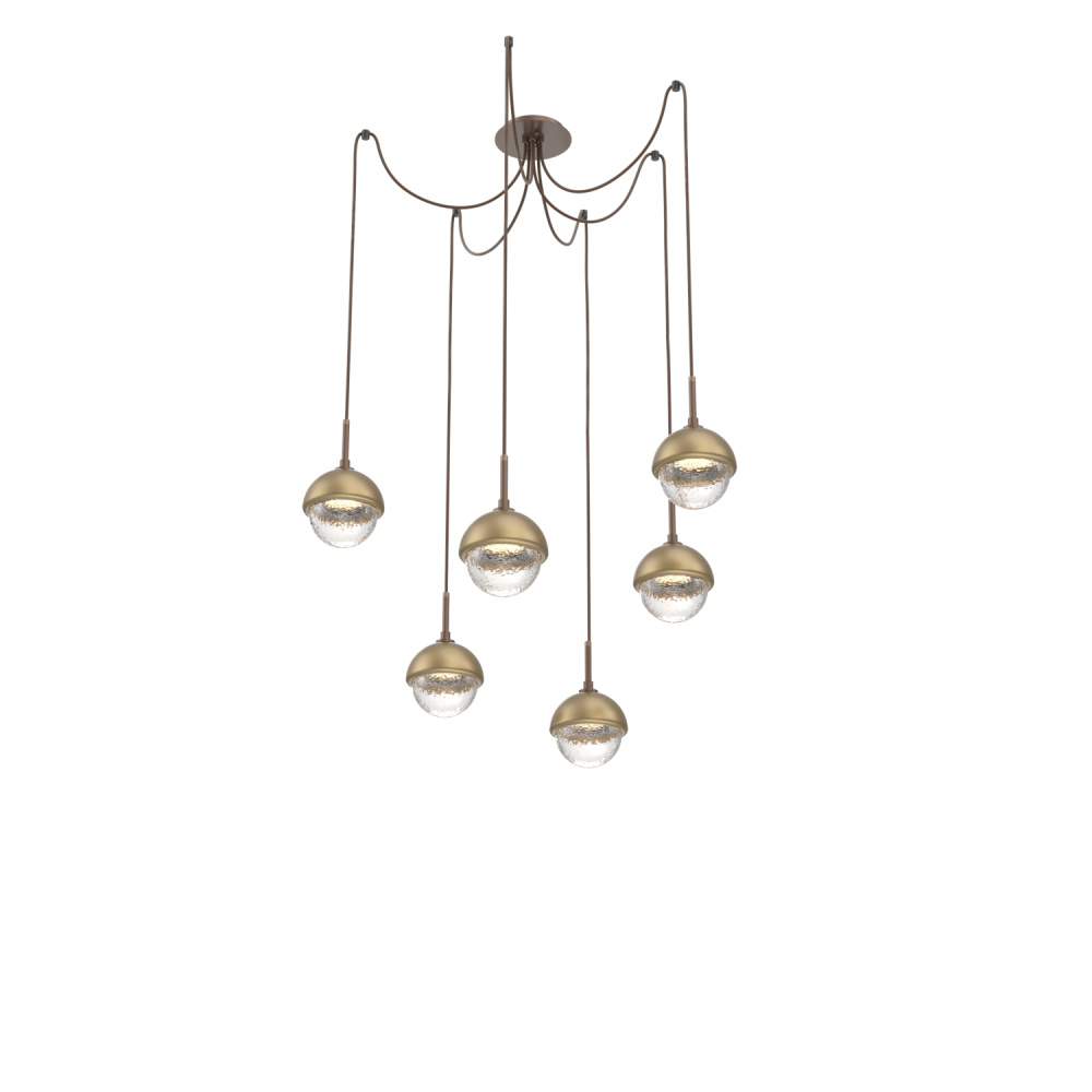 Cabochon Round 6pc Swag Multi-Pendant