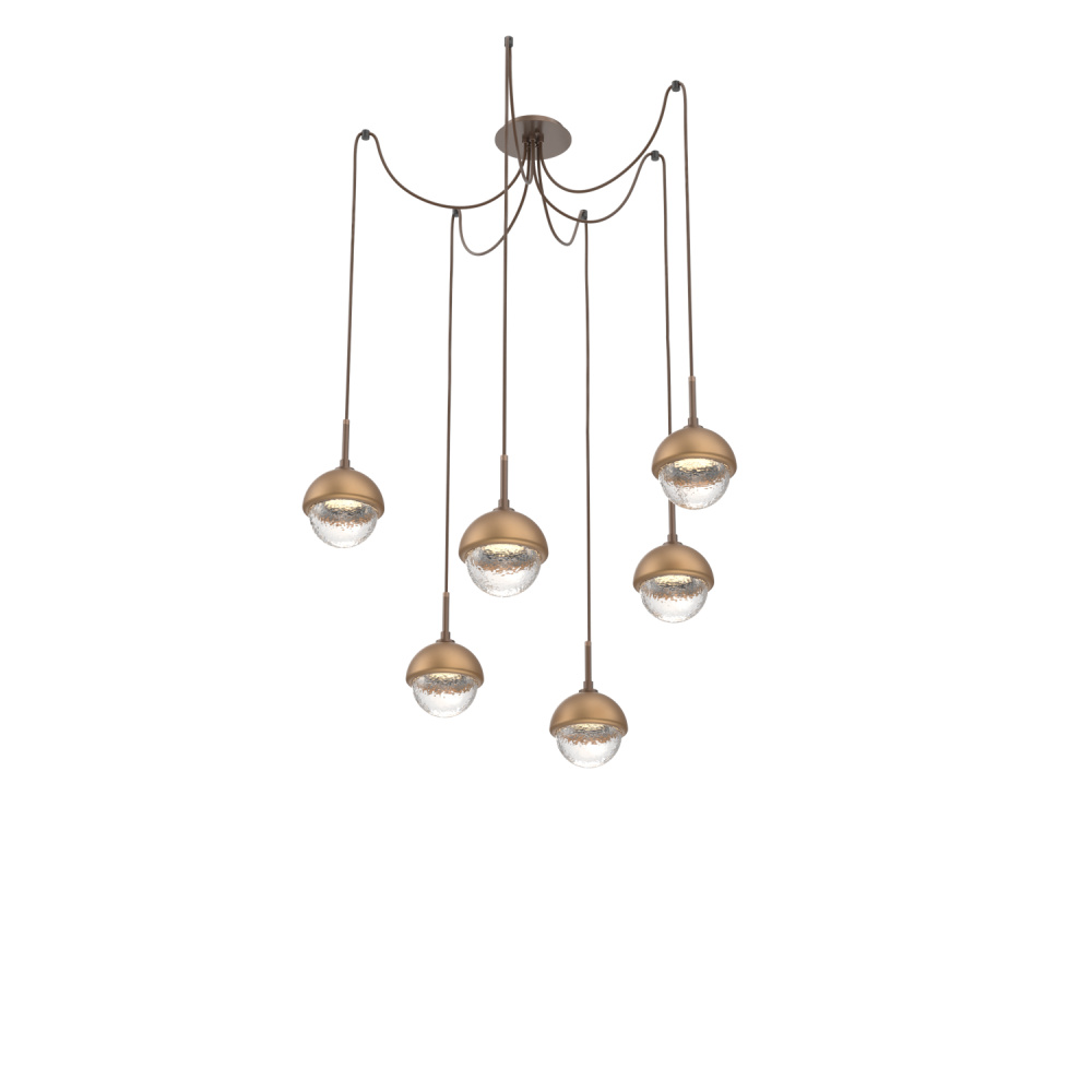 Cabochon Round 6pc Swag Multi-Pendant