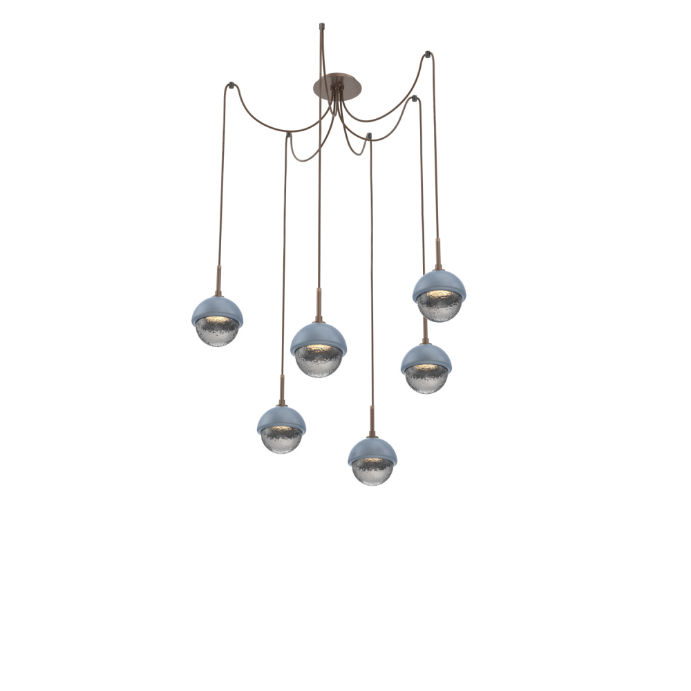 Cabochon Round 6pc Swag Multi-Pendant