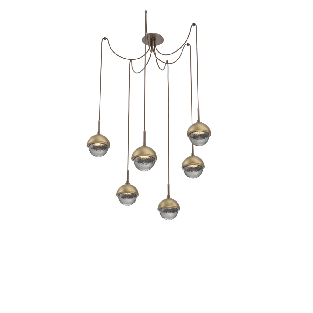 Cabochon Round 6pc Swag Multi-Pendant