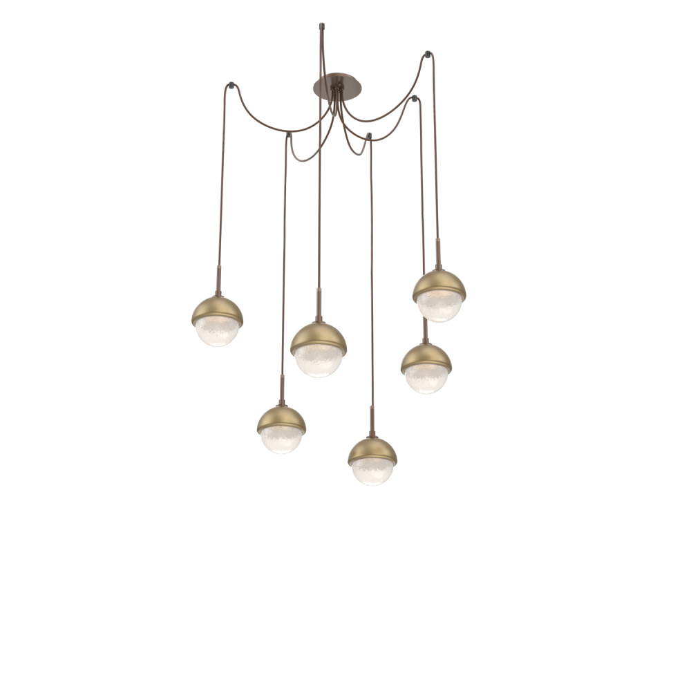 Cabochon Round 6pc Swag Multi-Pendant