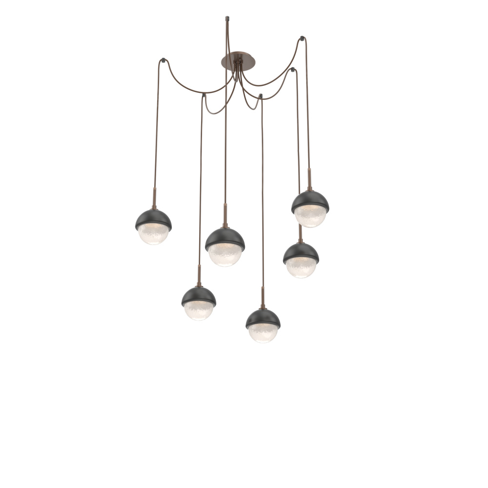 Cabochon Round 6pc Swag Multi-Pendant