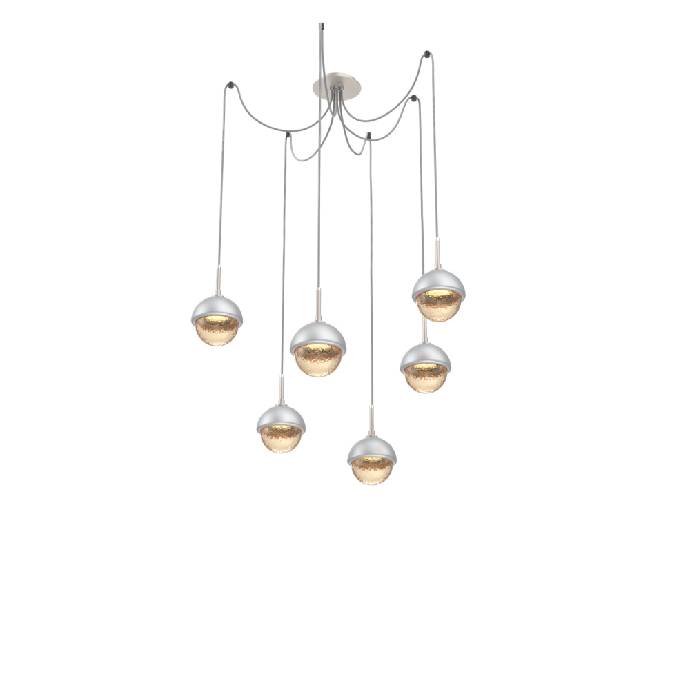 Cabochon Round 6pc Swag Multi-Pendant