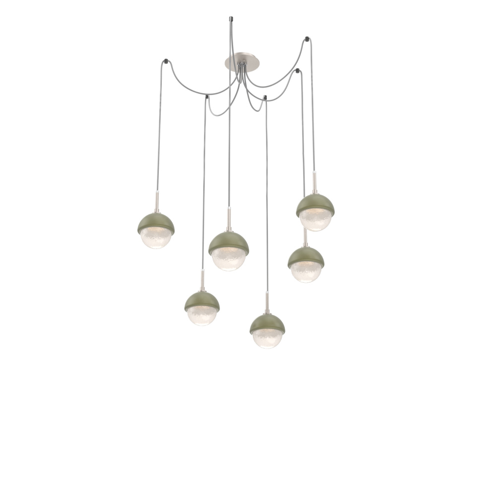 Cabochon Round 6pc Swag Multi-Pendant