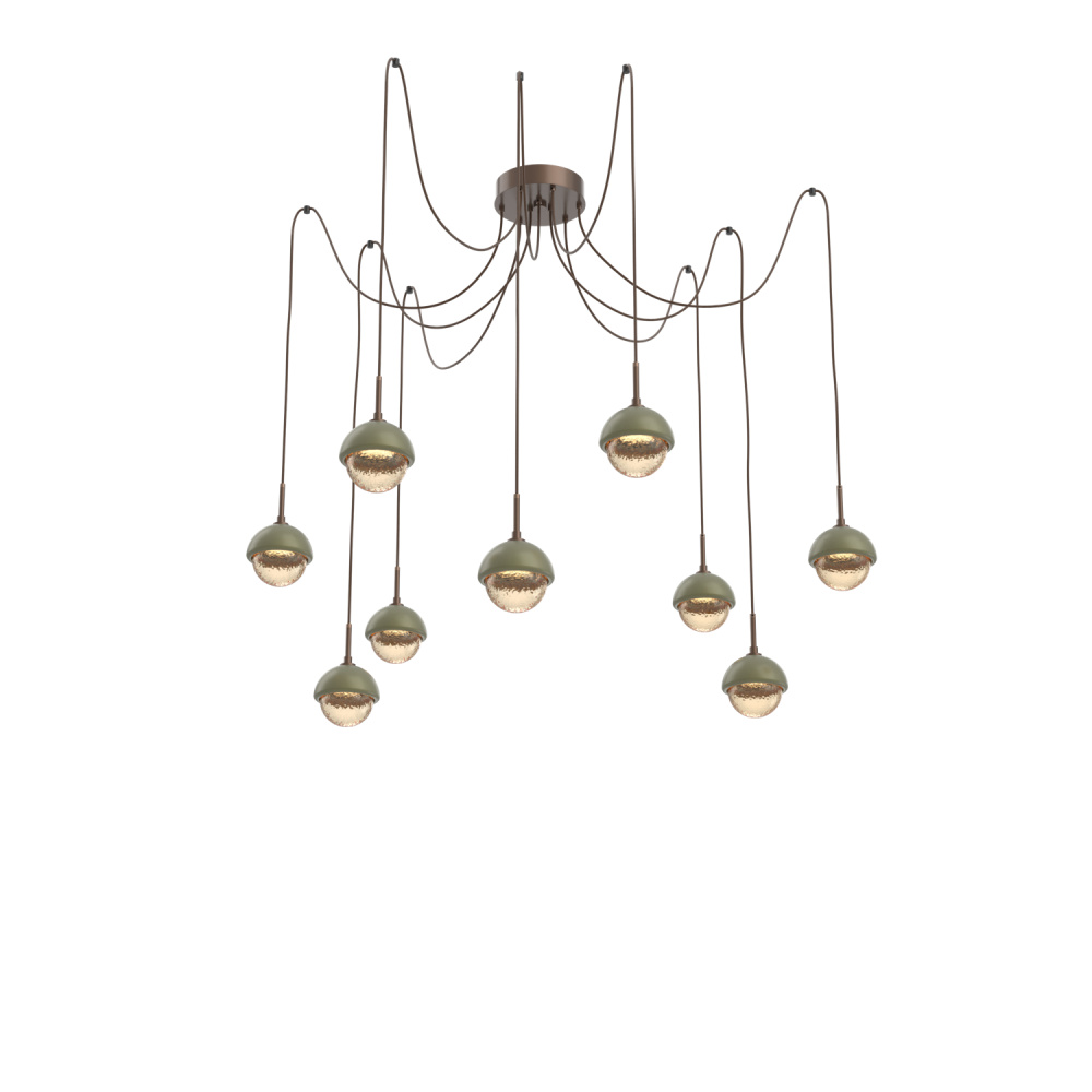 Cabochon Round 9pc Swag Multi-Pendant