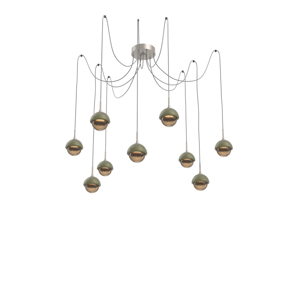 Cabochon Round 9pc Swag Multi-Pendant