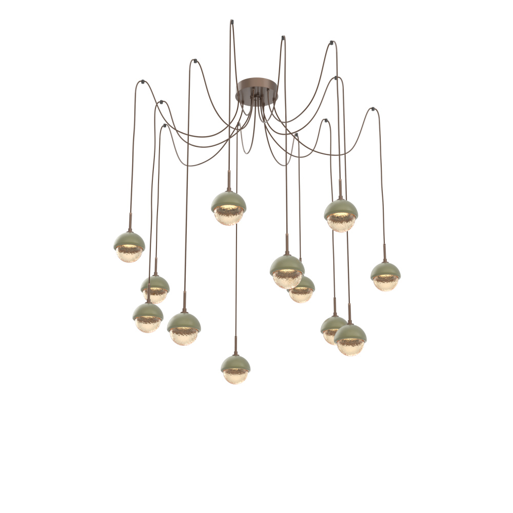 Cabochon Round 12pc Swag Multi-Pendant