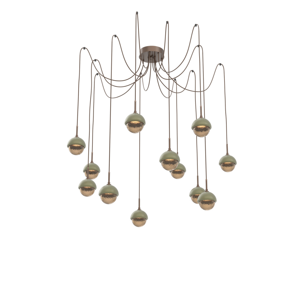 Cabochon Round 12pc Swag Multi-Pendant